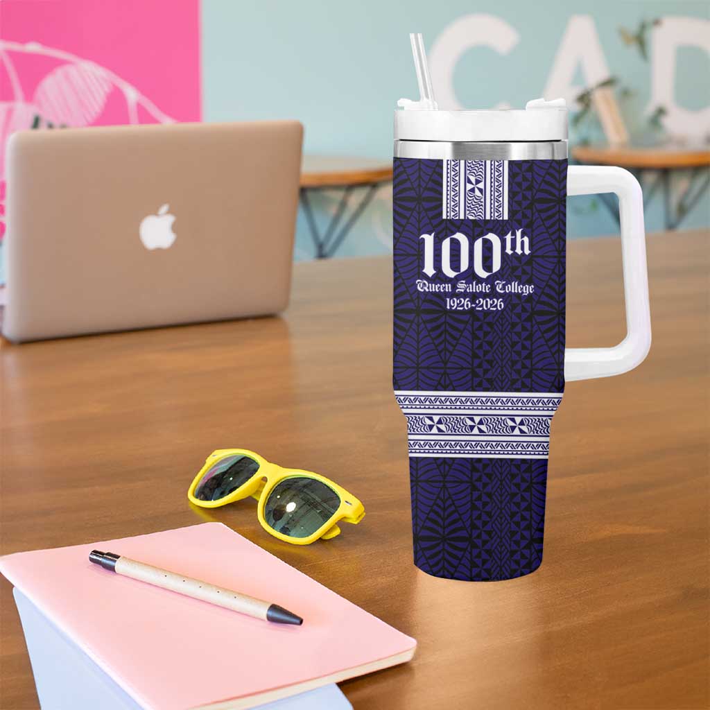 Tonga Queen Salote College 100 years Tumbler With Handle QSC 1926-2026 Tongan Pattern