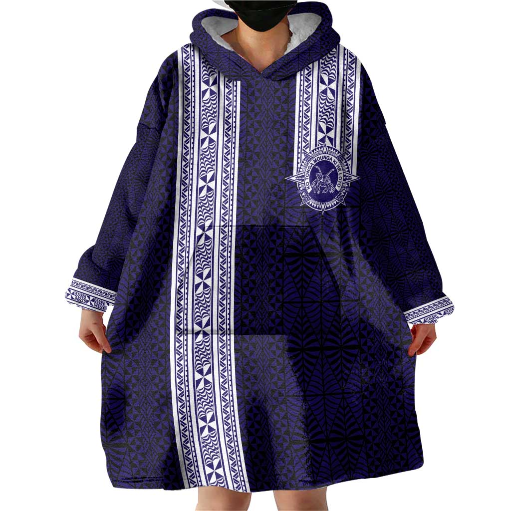 Tonga Queen Salote College 100 years Wearable Blanket Hoodie QSC 1926-2026 Tongan Pattern LT9 - Polynesian Pride