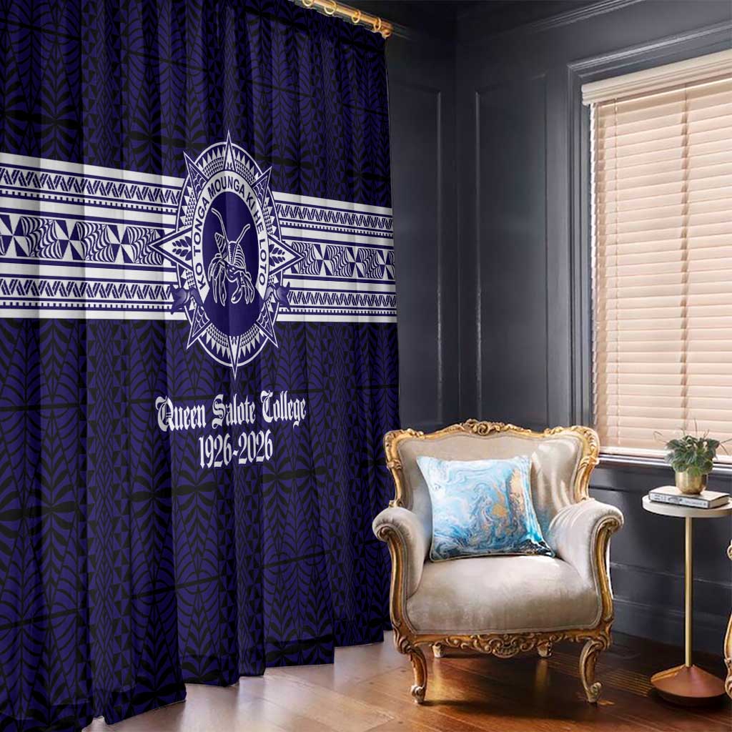 Tonga Queen Salote College 100 years Window Curtain QSC 1926-2026 Tongan Pattern LT9 - Polynesian Pride