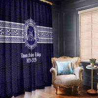 Tonga Queen Salote College 100 years Window Curtain QSC 1926-2026 Tongan Pattern LT9 - Polynesian Pride