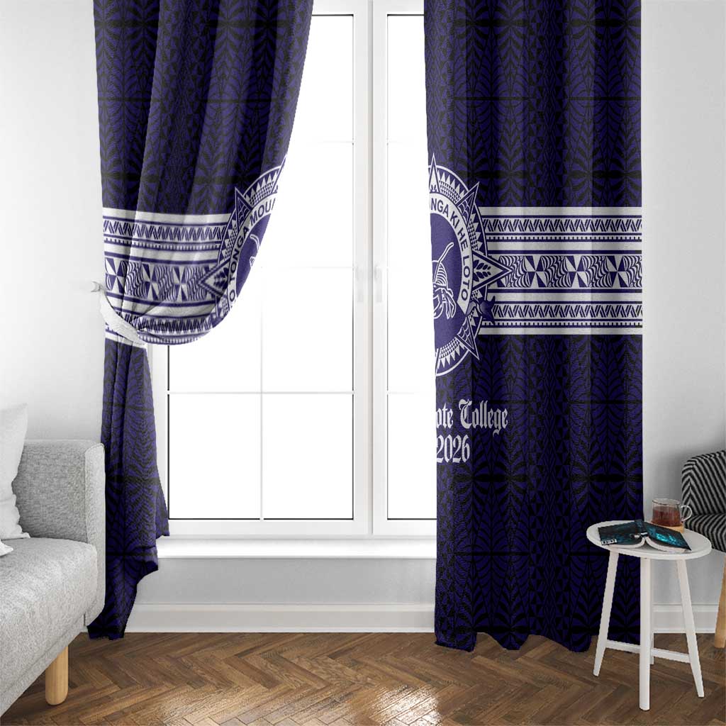 Tonga Queen Salote College 100 years Window Curtain QSC 1926-2026 Tongan Pattern LT9 - Polynesian Pride