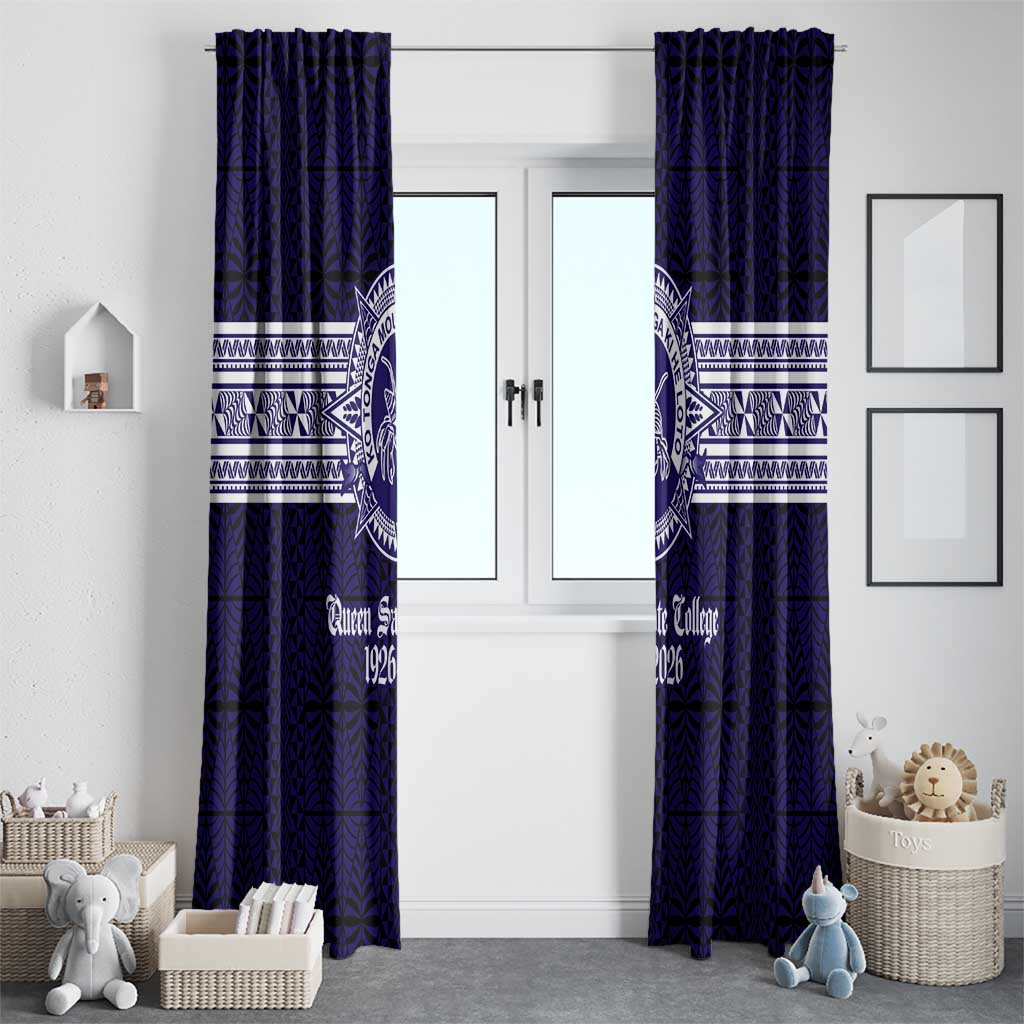 Tonga Queen Salote College 100 years Window Curtain QSC 1926-2026 Tongan Pattern LT9 - Polynesian Pride