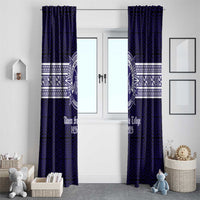 Tonga Queen Salote College 100 years Window Curtain QSC 1926-2026 Tongan Pattern LT9 - Polynesian Pride