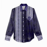 Tonga Queen Salote College 100 years Women Casual Shirt QSC 1926-2026 Tongan Pattern LT9 - Polynesian Pride
