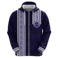Tonga Queen Salote College 100 years Zip Hoodie QSC 1926-2026 Tongan Pattern LT9 - Polynesian Pride