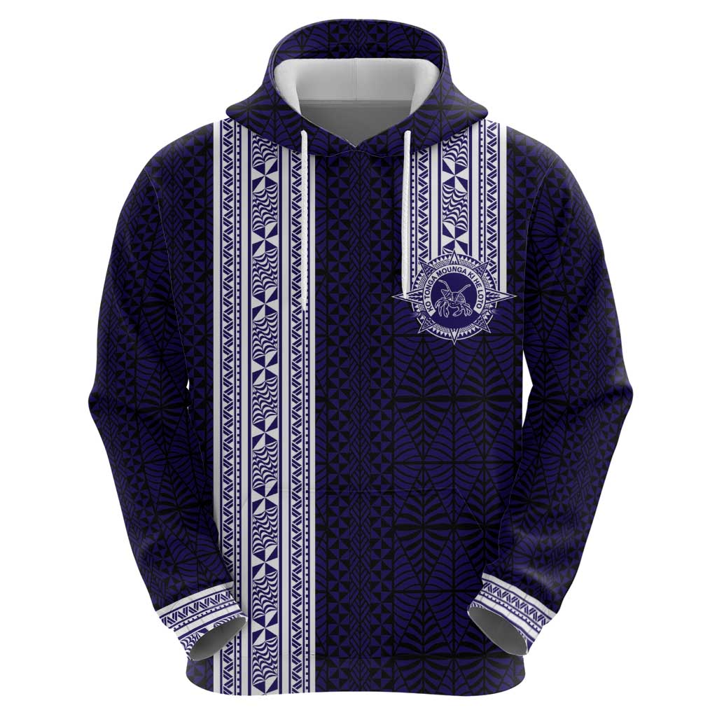 Tonga Queen Salote College 100 years Zip Hoodie QSC 1926-2026 Tongan Pattern LT9 - Polynesian Pride