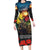 Kangaroo-Kiwi Soldier ANZAC Personalised Family Matching Long Sleeve Bodycon Dress and Hawaiian Shirt Golden Wattle and Pohutukawa Flowers