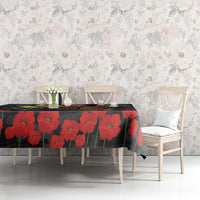 Kangaroo-Kiwi Soldier ANZAC Personalised Tablecloth Golden Wattle and Pohutukawa Flowers LT9 - Polynesian Pride