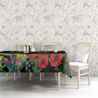 Kangaroo-Kiwi Soldier ANZAC Personalised Tablecloth Golden Wattle Poppy Flowers LT9 - Polynesian Pride