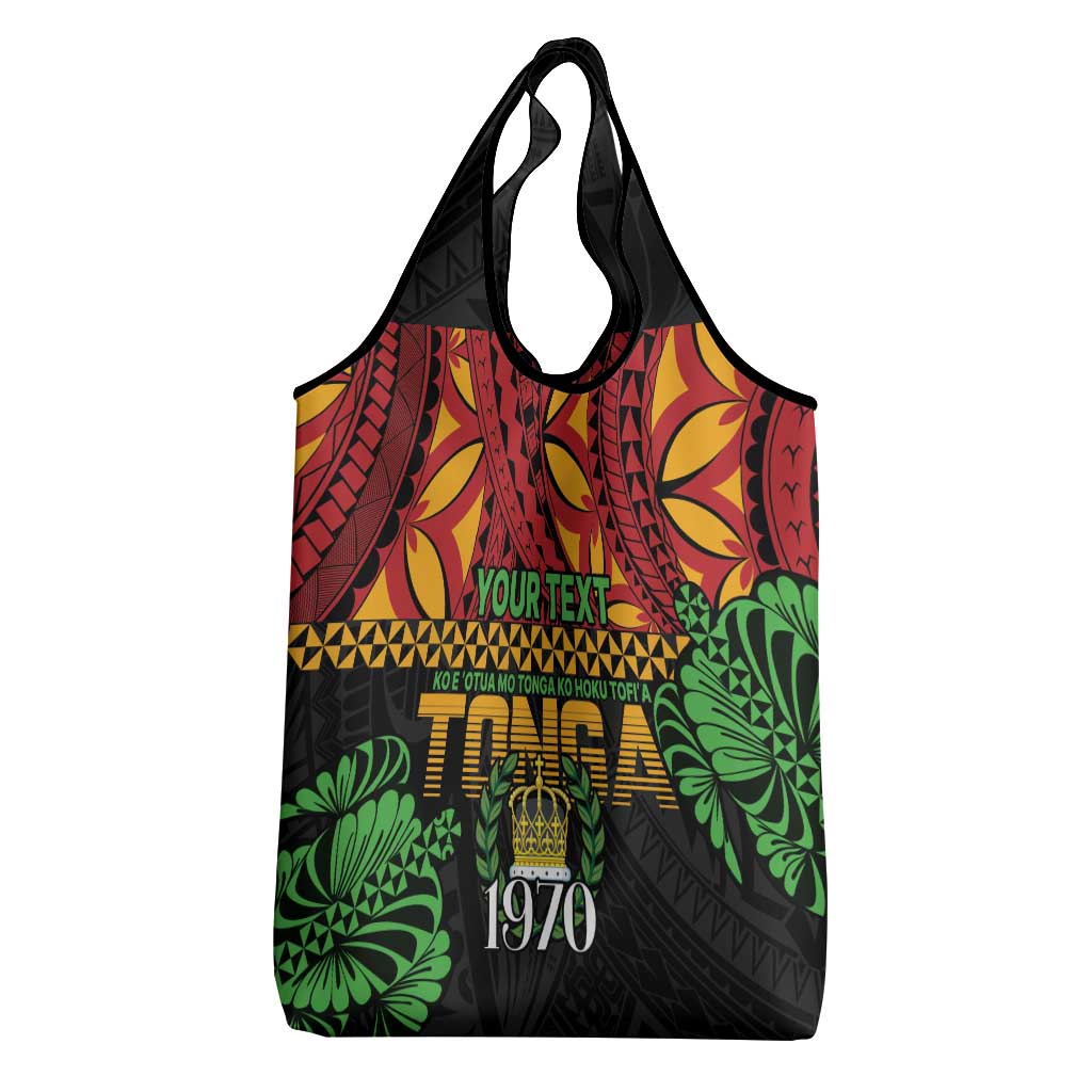 Personalised Tonga Emancipation Day Grocery Bag Puleanga Fakatui O Since 1970 LT9 - Polynesian Pride