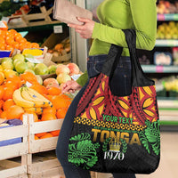 Personalised Tonga Emancipation Day Grocery Bag Puleanga Fakatui O Since 1970 LT9 - Polynesian Pride