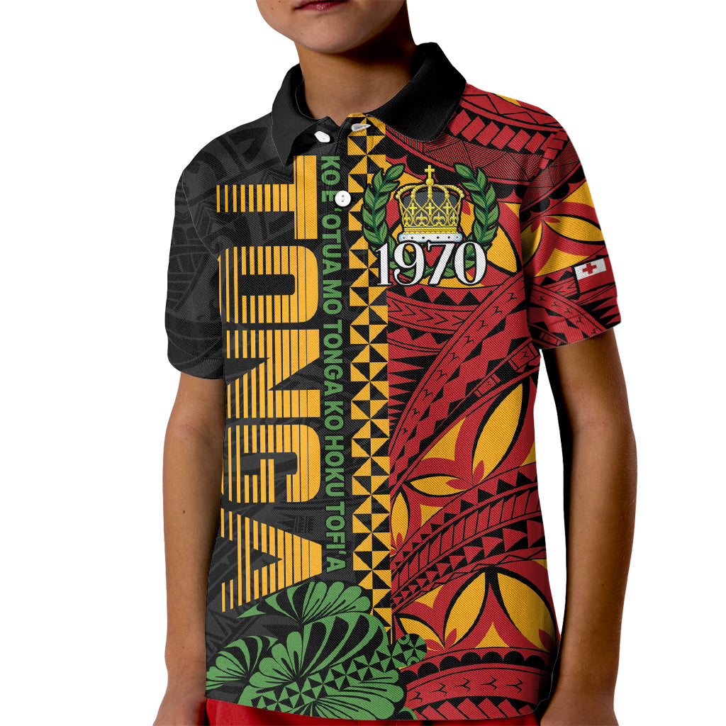 Personalised Tonga Emancipation Day Kid Polo Shirt Puleanga Fakatui O Since 1970