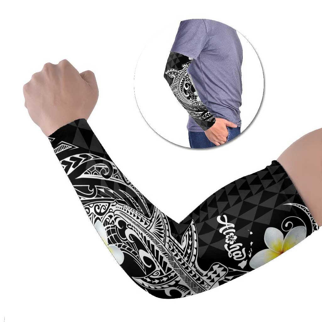 Aloha Hammerhead Shark Arm Sleeves Black Hawaiian Kakau Tribal Tattoo - Polynesian Pride