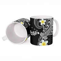 Aloha Hammerhead Shark Ceramic Mug Black Hawaiian Kakau Tribal Tattoo - Polynesian Pride