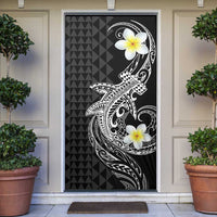 Aloha Hammerhead Shark Door Cover Black Hawaiian Kakau Tribal Tattoo - Polynesian Pride