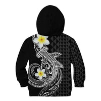 Aloha Hammerhead Shark Kid Hoodie Black Hawaiian Kakau Tribal Tattoo