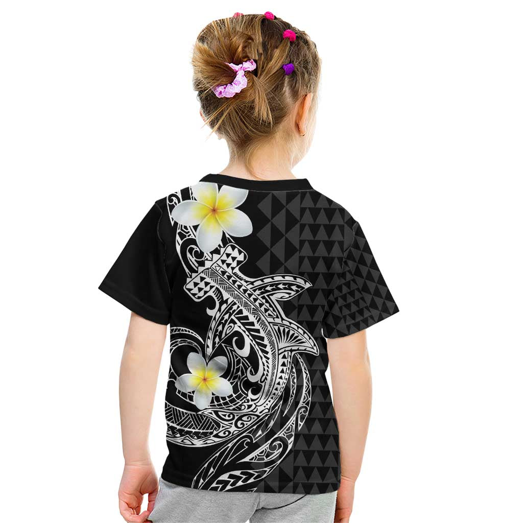 Aloha Hammerhead Shark Kid T Shirt Black Hawaiian Kakau Tribal Tattoo