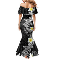 Aloha Hammerhead Shark Mermaid Dress Black Hawaiian Kakau Tribal Tattoo