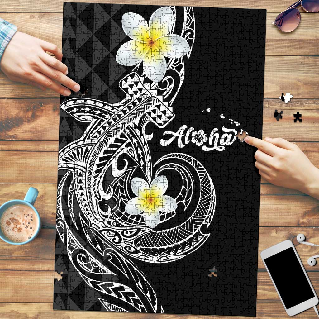 Aloha Hammerhead Shark Puzzle Black Hawaiian Kakau Tribal Tattoo - Polynesian Pride