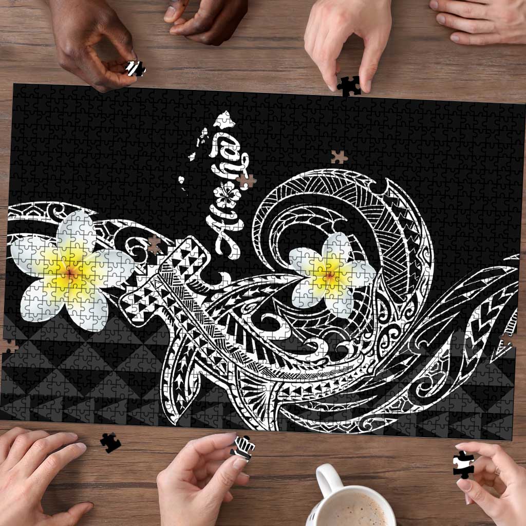 Aloha Hammerhead Shark Puzzle Black Hawaiian Kakau Tribal Tattoo - Polynesian Pride