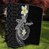 Aloha Hammerhead Shark Quilt Black Hawaiian Kakau Tribal Tattoo