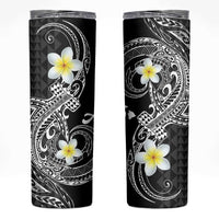 Aloha Hammerhead Shark Skinny Tumbler Black Hawaiian Kakau Tribal Tattoo
