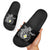 Aloha Hammerhead Shark Slide Sandals Black Hawaiian Kakau Tribal Tattoo - Polynesian Pride