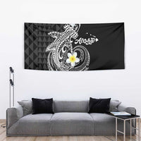 Aloha Hammerhead Shark Tapestry Black Hawaiian Kakau Tribal Tattoo