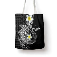 Aloha Hammerhead Shark Tote Bag Black Hawaiian Kakau Tribal Tattoo - Polynesian Pride