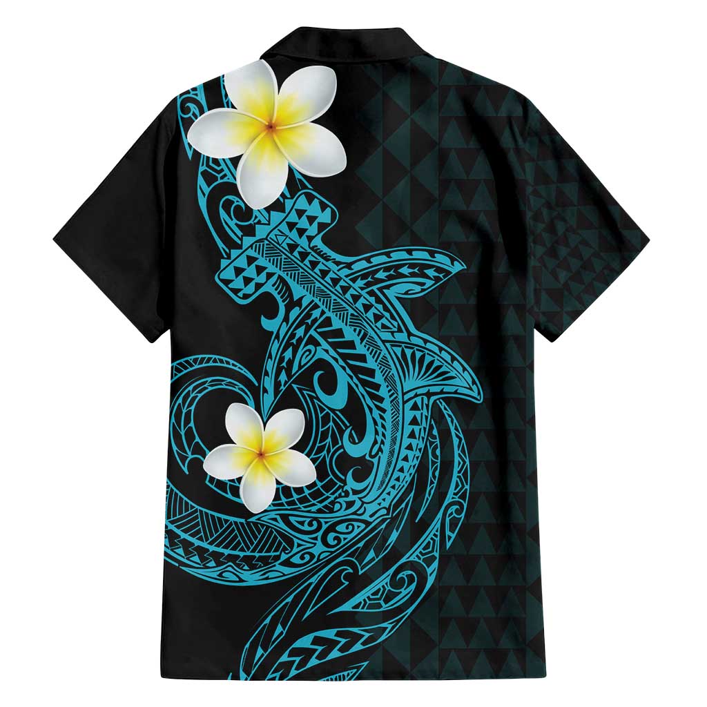 Aloha Hammerhead Shark Family Matching Long Sleeve Bodycon Dress and Hawaiian Shirt Calypso Hawaiian Kakau Tribal Tattoo