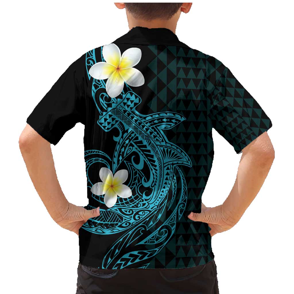 Aloha Hammerhead Shark Family Matching Mermaid Dress and Hawaiian Shirt Calypso Hawaiian Kakau Tribal Tattoo