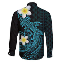 Aloha Hammerhead Shark Family Matching Mermaid Dress and Hawaiian Shirt Calypso Hawaiian Kakau Tribal Tattoo