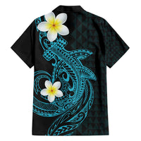 Aloha Hammerhead Shark Family Matching Short Sleeve Bodycon Dress and Hawaiian Shirt Calypso Hawaiian Kakau Tribal Tattoo