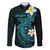 Aloha Hammerhead Shark Family Matching Summer Maxi Dress and Hawaiian Shirt Calypso Hawaiian Kakau Tribal Tattoo