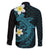 Aloha Hammerhead Shark Family Matching Summer Maxi Dress and Hawaiian Shirt Calypso Hawaiian Kakau Tribal Tattoo