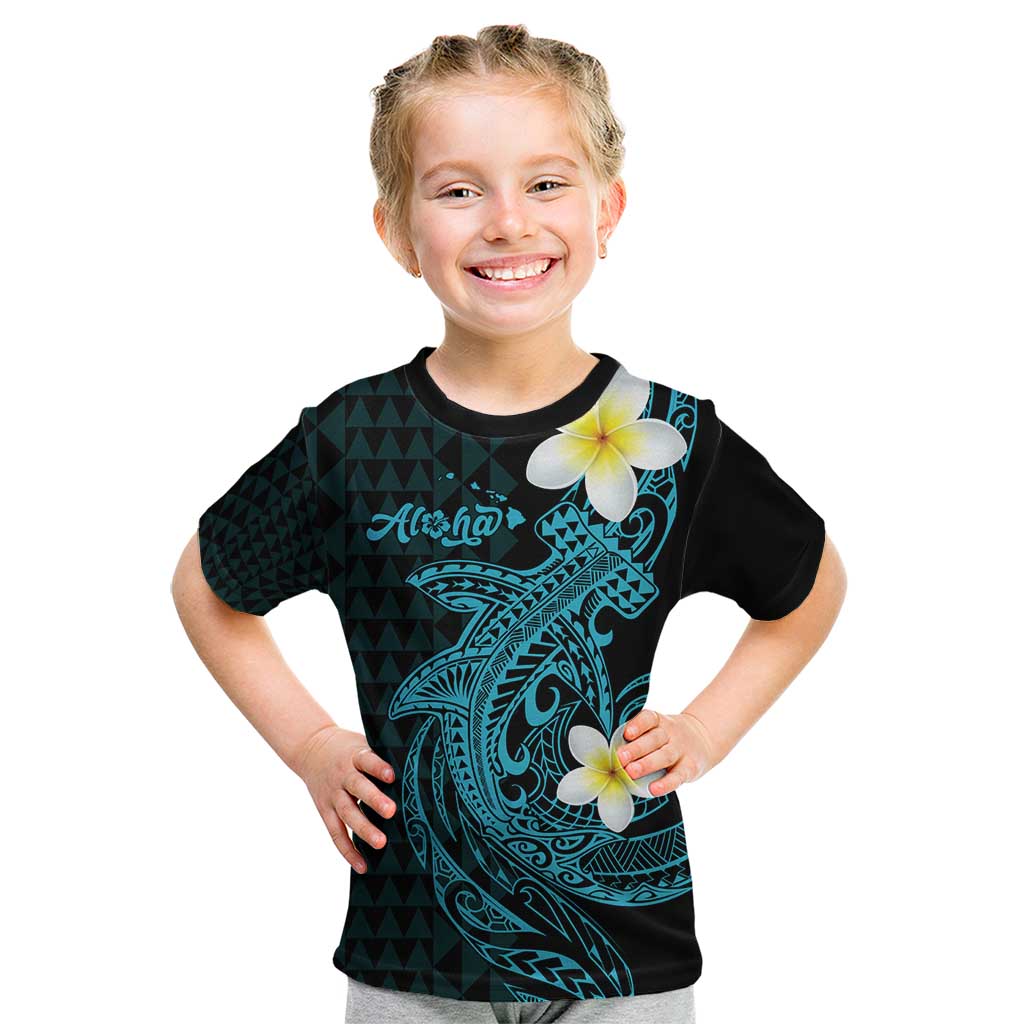 Aloha Hammerhead Shark Kid T Shirt Calypso Hawaiian Kakau Tribal Tattoo