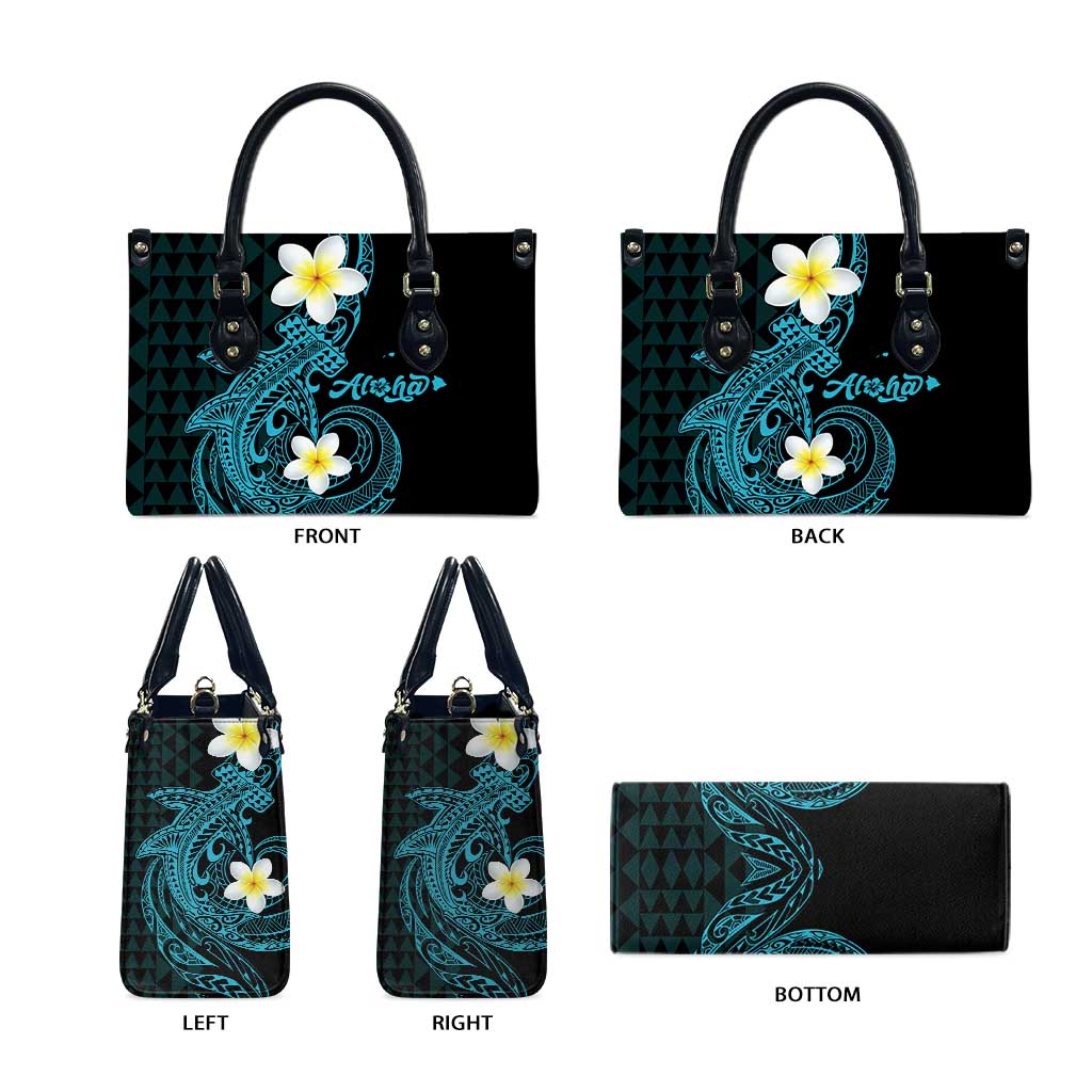 Aloha Hammerhead Shark Leather Bag Calypso Hawaiian Kakau Tribal Tattoo - Polynesian Pride