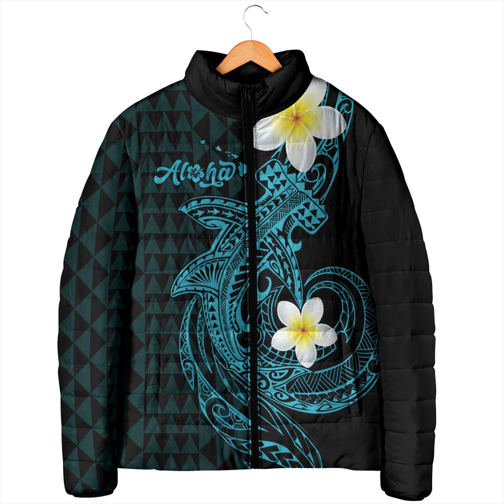 Aloha Hammerhead Shark Padded Jacket Calypso Hawaiian Kakau Tribal Tattoo LT9 - Polynesian Pride