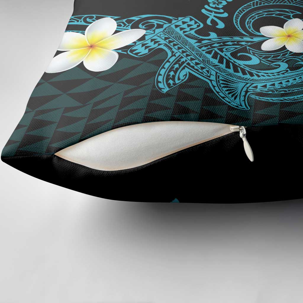 Aloha Hammerhead Shark Pillow Cover Calypso Hawaiian Kakau Tribal Tattoo - Polynesian Pride