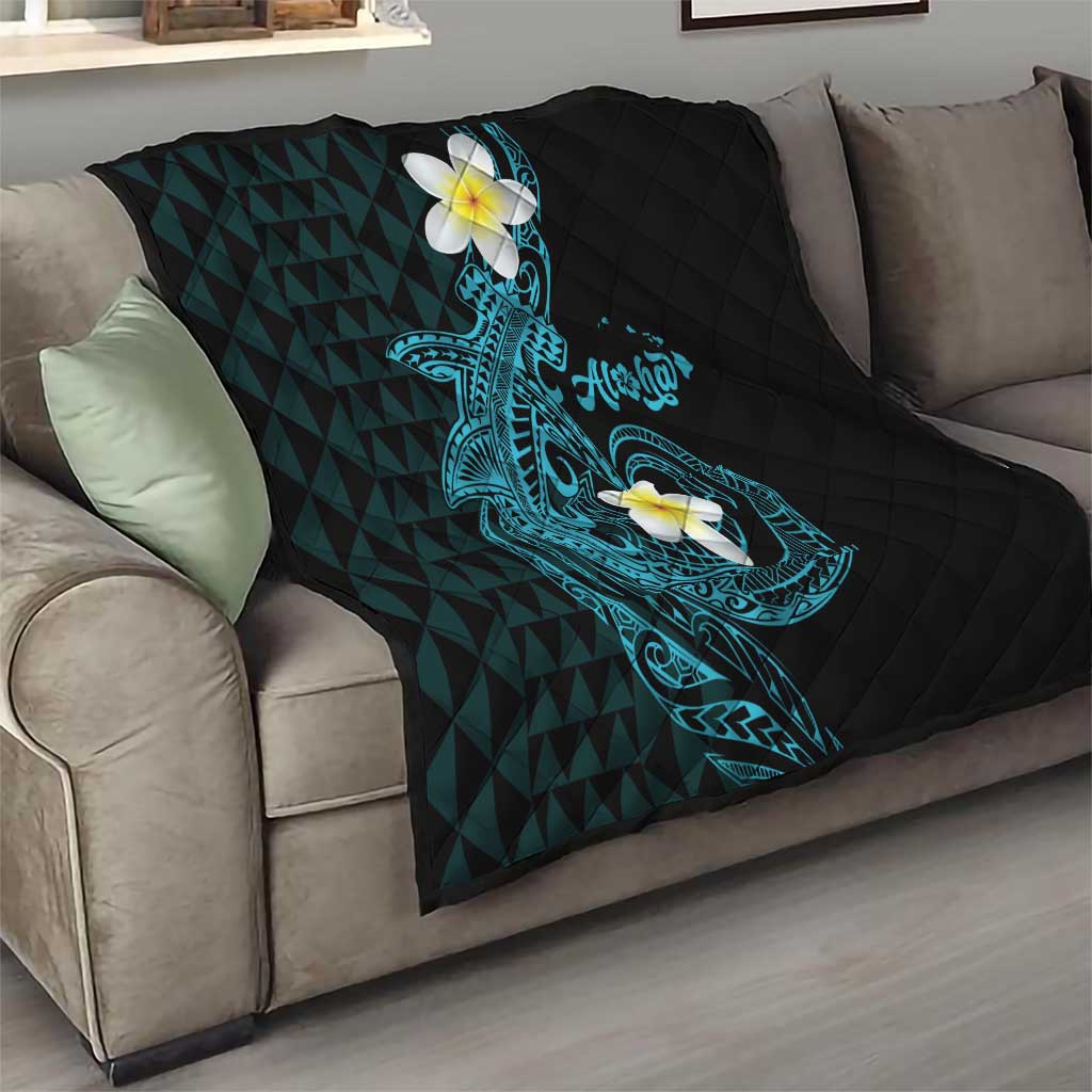Aloha Hammerhead Shark Quilt Calypso Hawaiian Kakau Tribal Tattoo