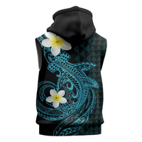 Aloha Hammerhead Shark Sleeveless Hoodie Calypso Hawaiian Kakau Tribal Tattoo - Polynesian Pride