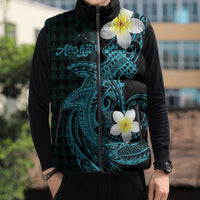 Aloha Hammerhead Shark Sleeveless Puffer Jacket Calypso Hawaiian Kakau Tribal Tattoo LT9 - Polynesian Pride