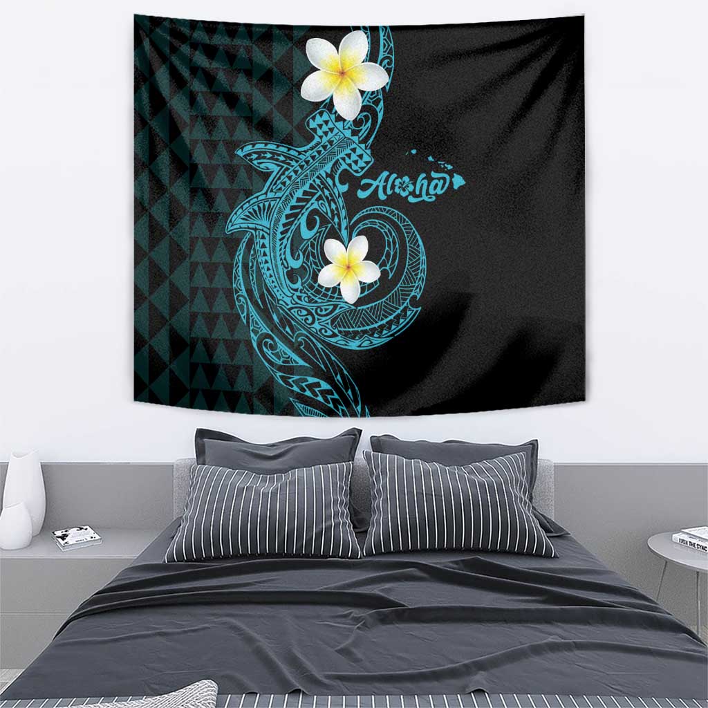Aloha Hammerhead Shark Tapestry Calypso Hawaiian Kakau Tribal Tattoo