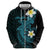 Aloha Hammerhead Shark Zip Hoodie Calypso Hawaiian Kakau Tribal Tattoo