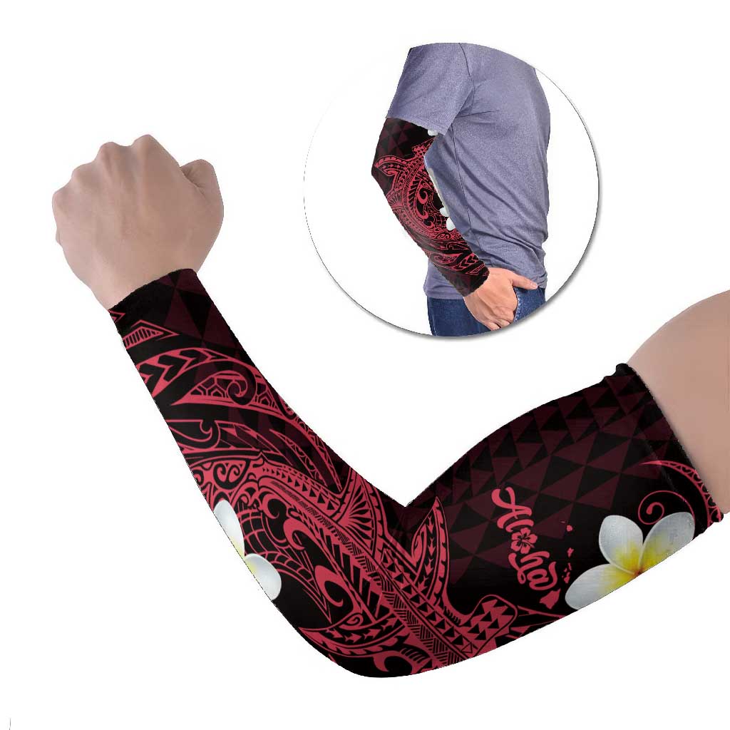 Aloha Hammerhead Shark Arm Sleeves Feverish Pink Hawaiian Kakau Tribal Tattoo - Polynesian Pride