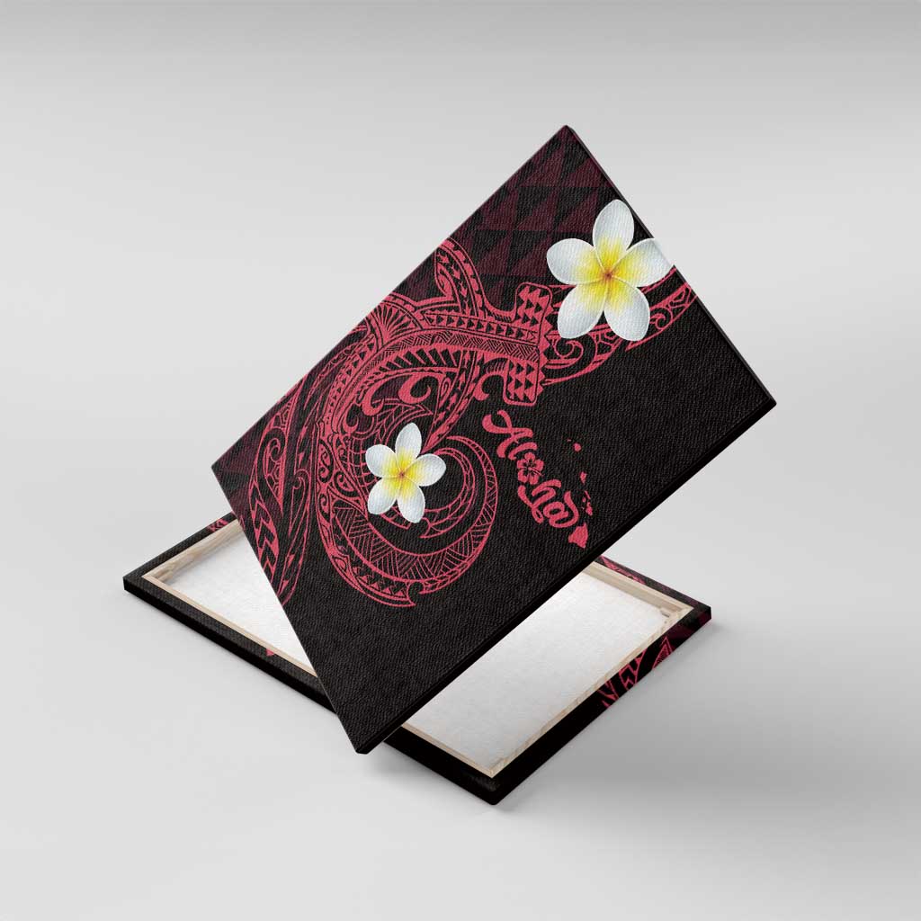 Aloha Hammerhead Shark Canvas Wall Art Feverish Pink Hawaiian Kakau Tribal Tattoo