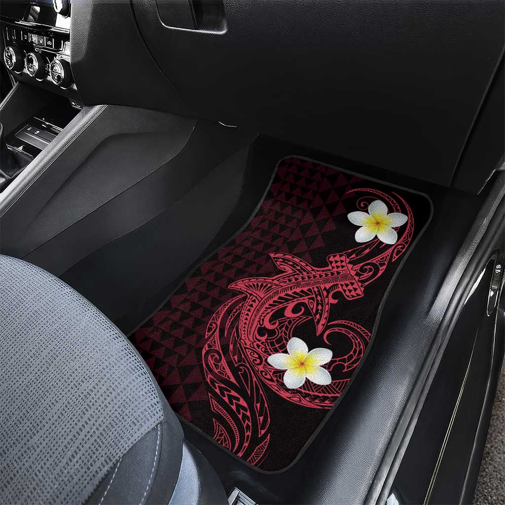 Aloha Hammerhead Shark Car Mats Feverish Pink Hawaiian Kakau Tribal Tattoo