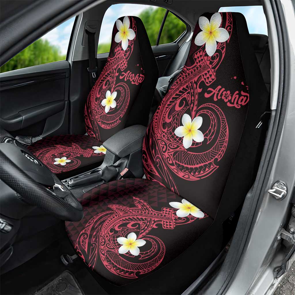 Aloha Hammerhead Shark Car Seat Cover Feverish Pink Hawaiian Kakau Tribal Tattoo