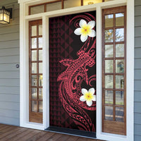Aloha Hammerhead Shark Door Cover Feverish Pink Hawaiian Kakau Tribal Tattoo - Polynesian Pride