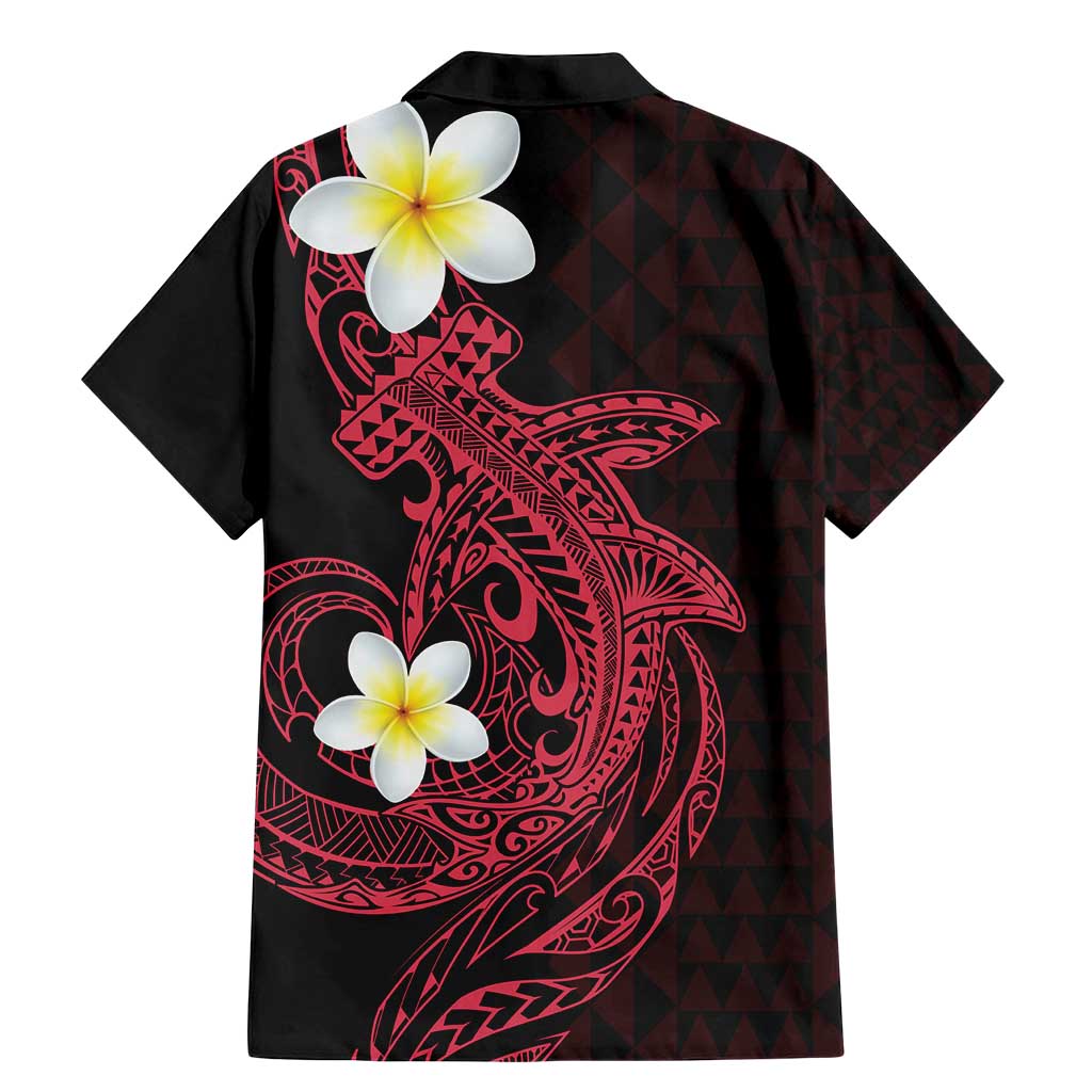 Aloha Hammerhead Shark Family Matching Mermaid Dress and Hawaiian Shirt Feverish Pink Hawaiian Kakau Tribal Tattoo